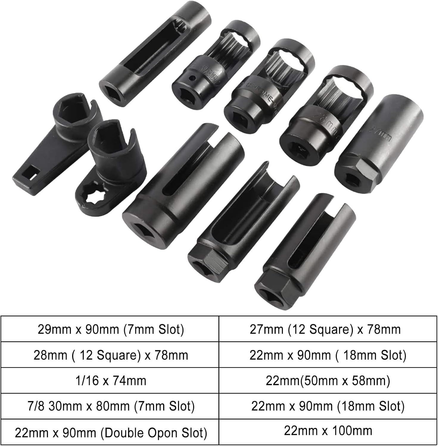 10Pcs Oxygen Sensor Socket Set Sensor Oil Pressure Sending Unit Removal Tool