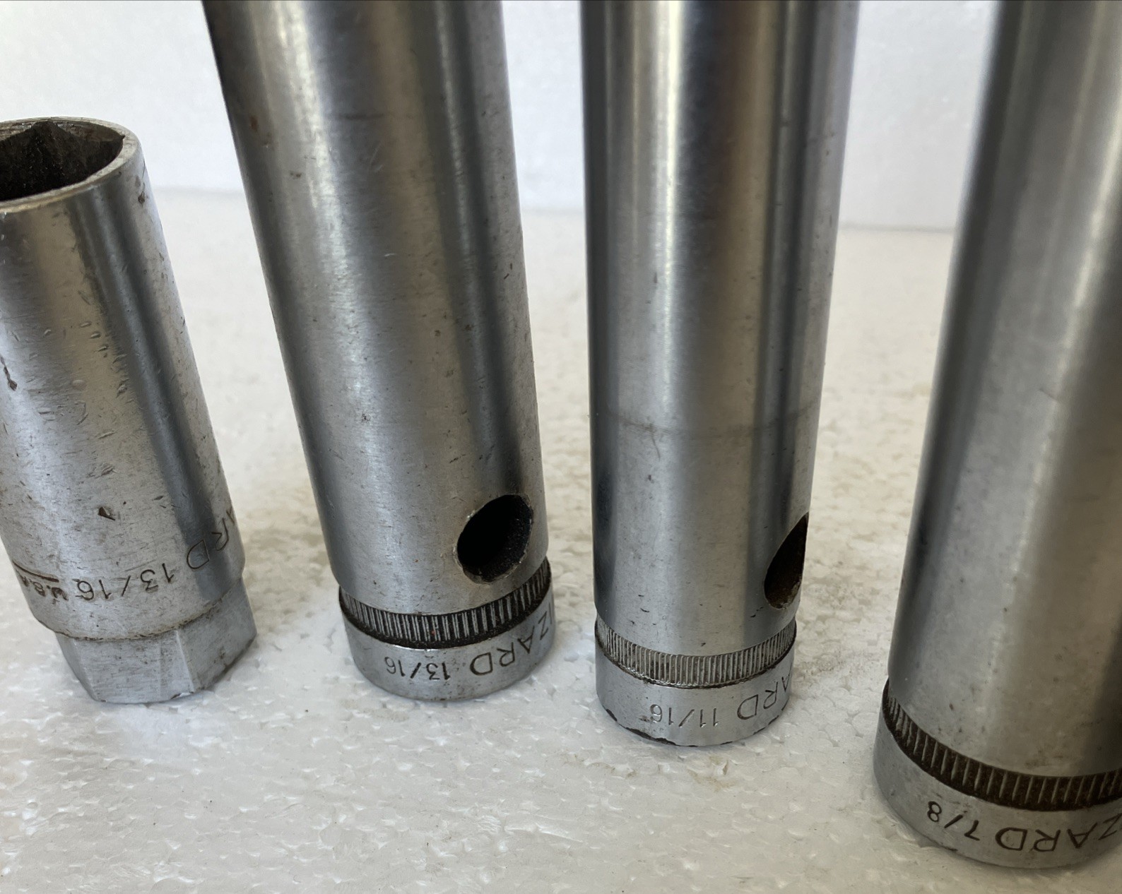 wizard 1/2 inch drive sockets. Lot Of 11 Wizard Sockets 6 Deep well, 5 Regular