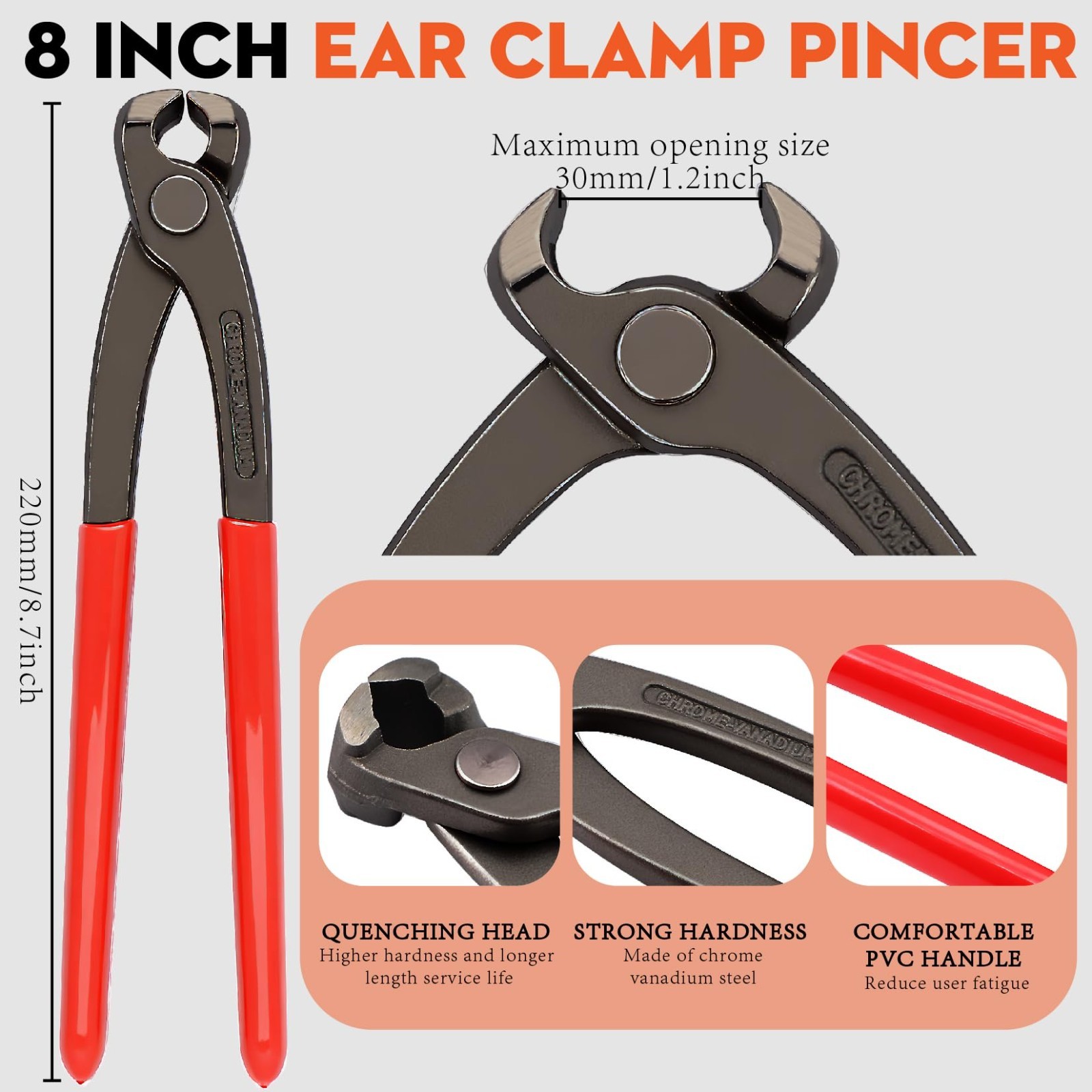 560PCS Stainless Steel Hose Clamps Kit, 22 Sizes 5.3-36.1mm with Pliers for Plum