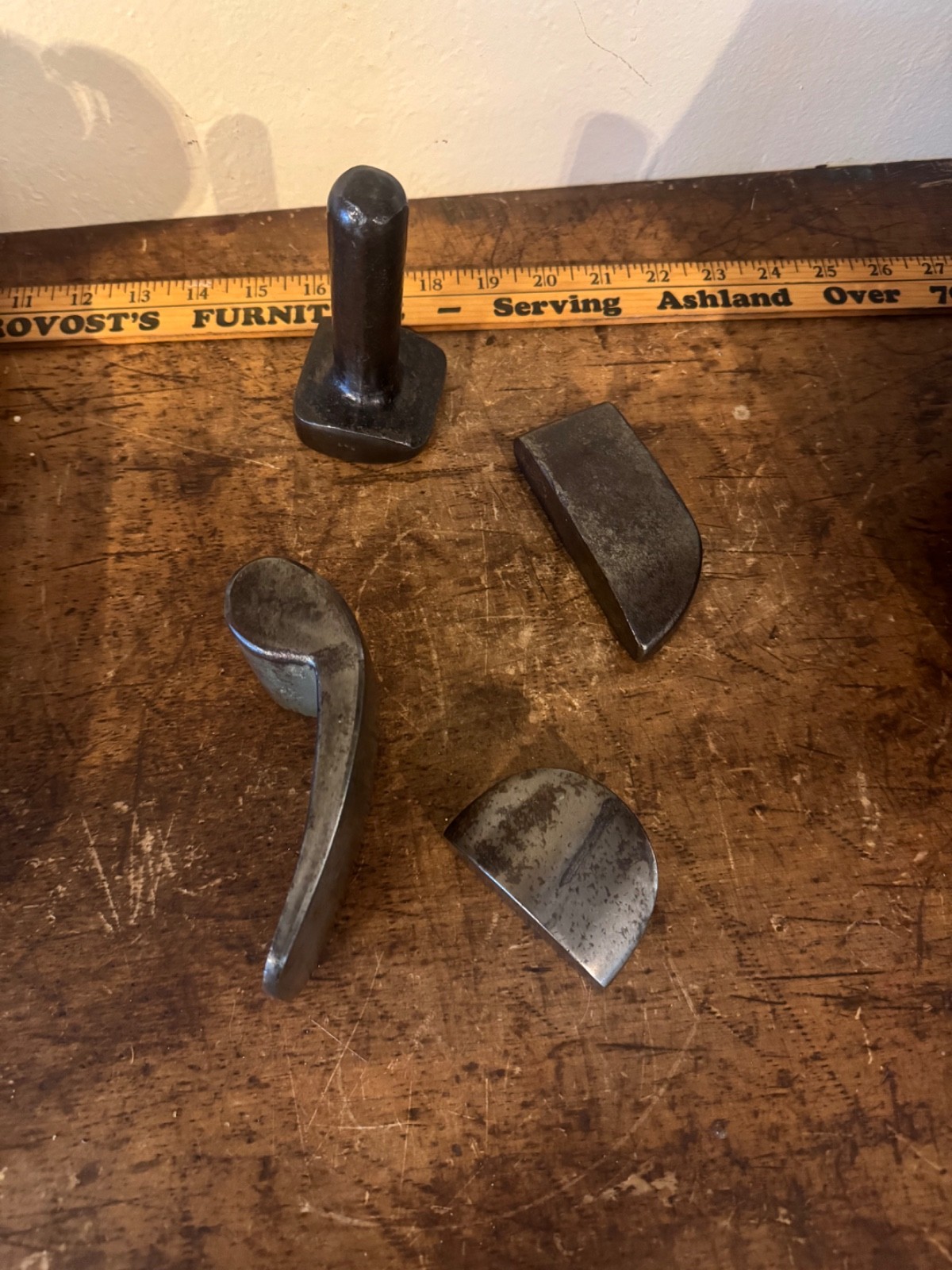 Nice Lot of 4 Vintage Auto Body Metal Shaping Hand Anvil Dolly Tools – Rare