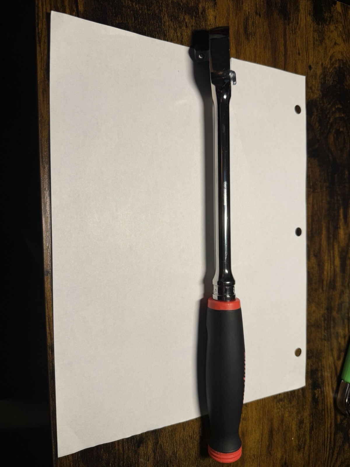 Snap-on Tools USA NEW 3/8″ Drive RED Soft Grip LONG Fixed Head Ratchet FHL80