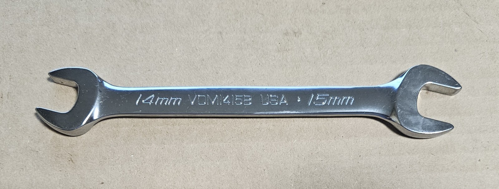 Snap-on Tools VOM1415B 14mm x 15mm Double Open End Metric Wrench NEW