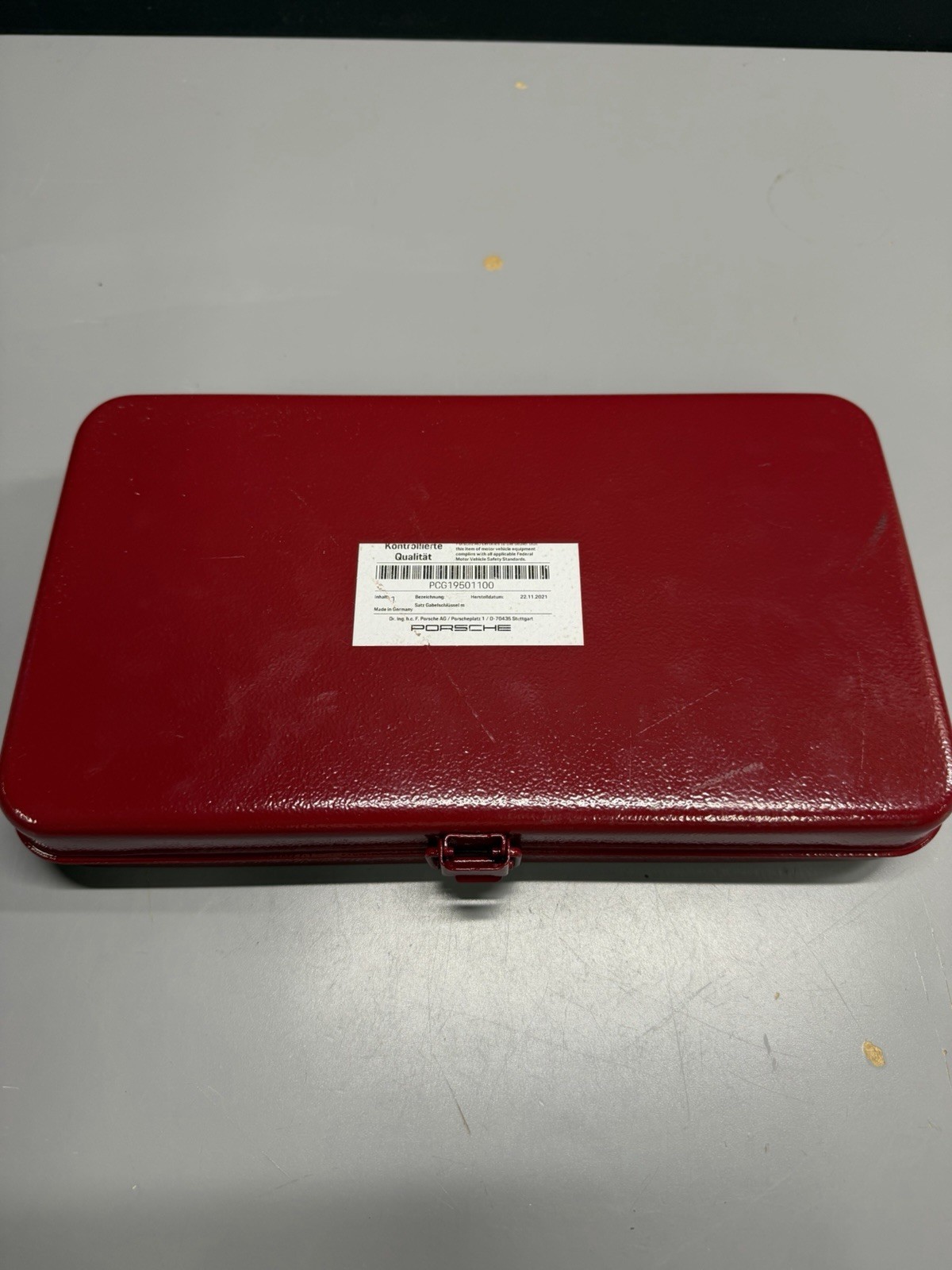 Porsche Classic Combination Wrench Set W/ Red Enameled Steel Case PCG19501100
