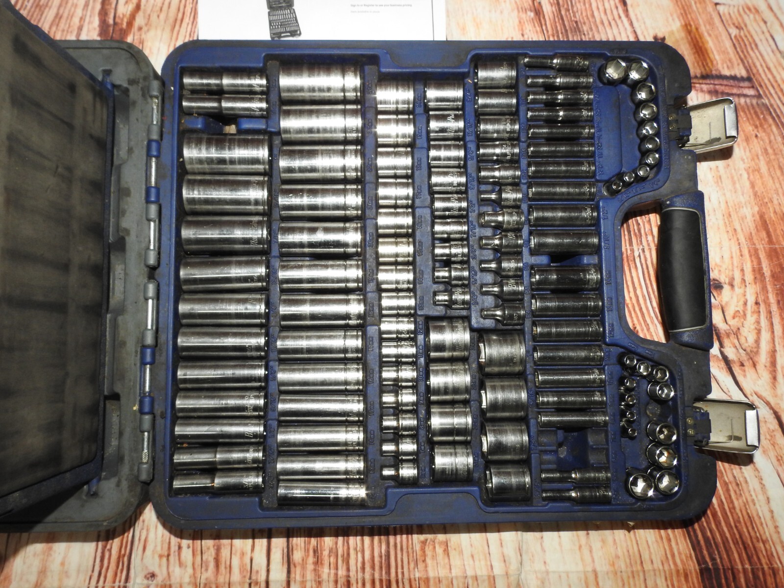 Blue-Point BLPGSSC155 155 Pc SAE Metric General Service Socket Set *Missing 3Pcs