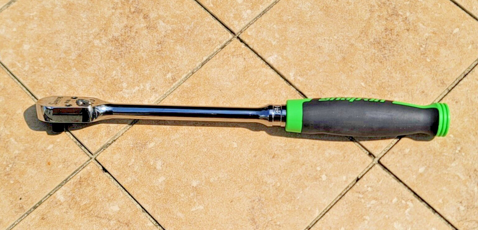 Snap-on Tools New Logo fhl100g 3/8″ drive 100 tooth long soft grip ratchet green