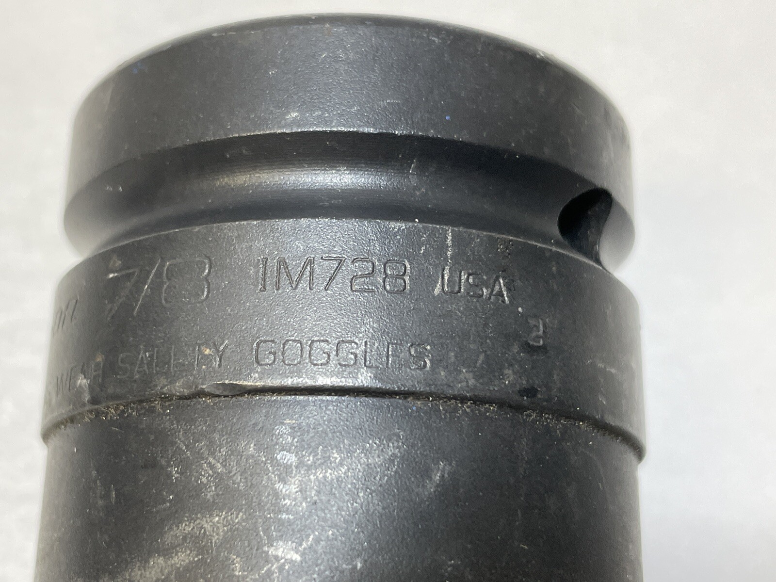 SNAP-ON Shallow Single Square Impact Socket 1″ Drive 4-Point SAE 7/8″ IM728