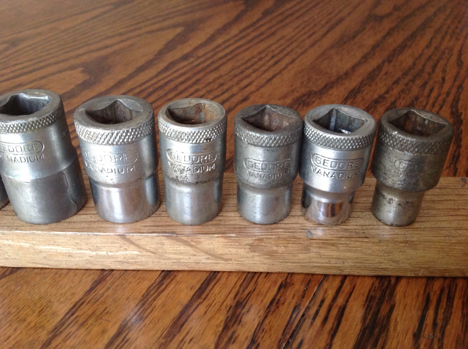 9 Gedore Sockets 1″ To 7/16″ AF With 1/2″ Drive.