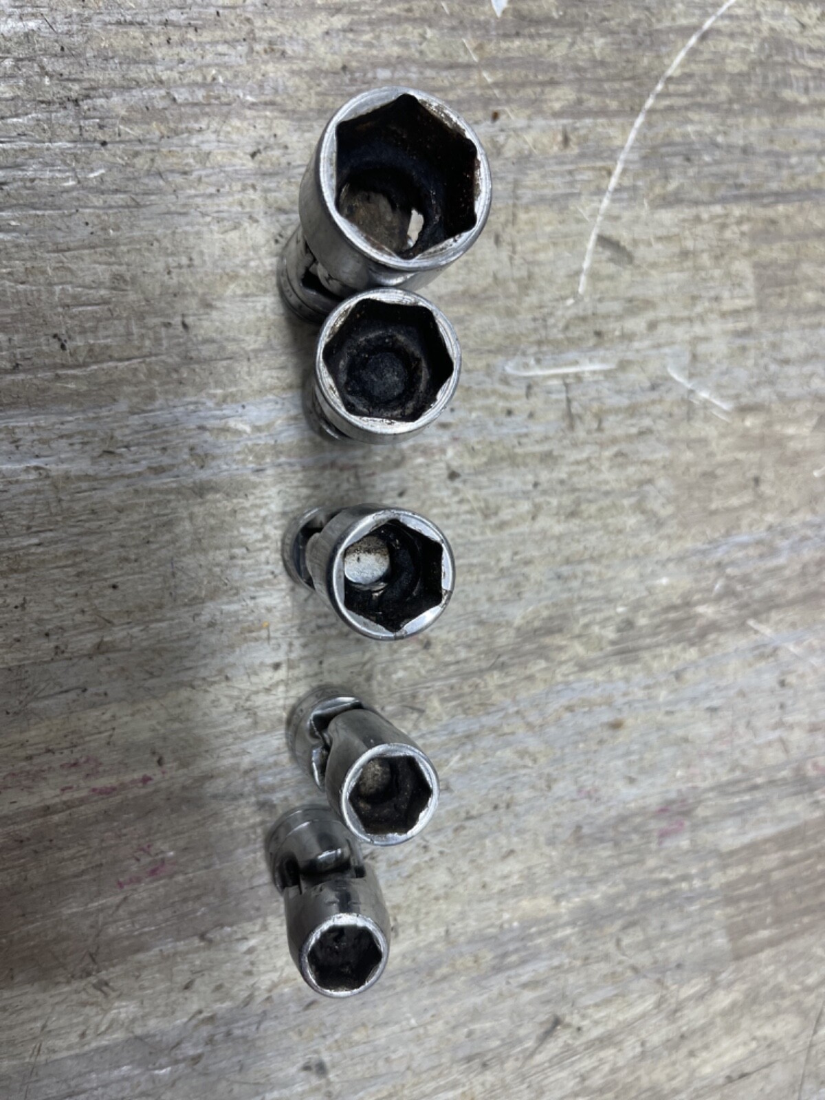 5PC Snap On 6PT 3/8″ Drive 6-Point Swivel Socket FS14A FS12A FS18B FS20A FS24