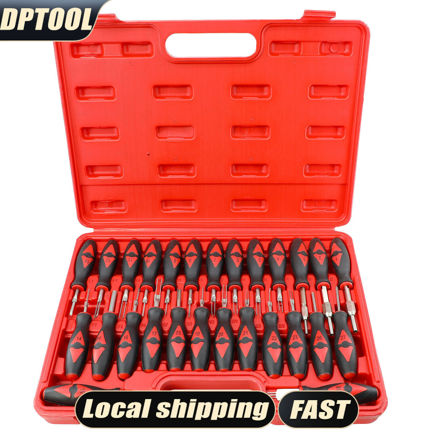 27PC Car Terminal Removal Tool Kit Wire Harness Depinning Extractor Set