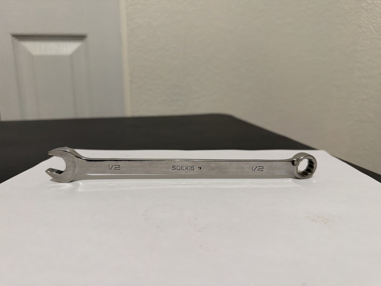 Snap On 1/2” Flank Drive Combination Wrench SAE SOEX16 Made In USA