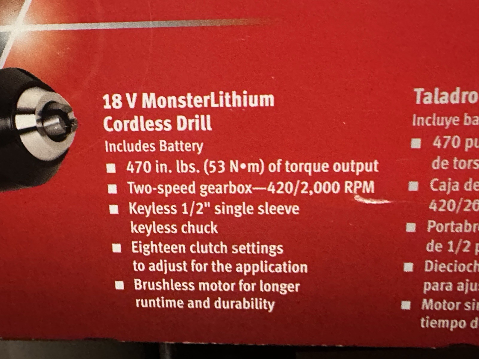 Snapon CDR9015W1 MonsterLithium 1/2” Drive 18v Lithium Hammer Drill W/ Battery