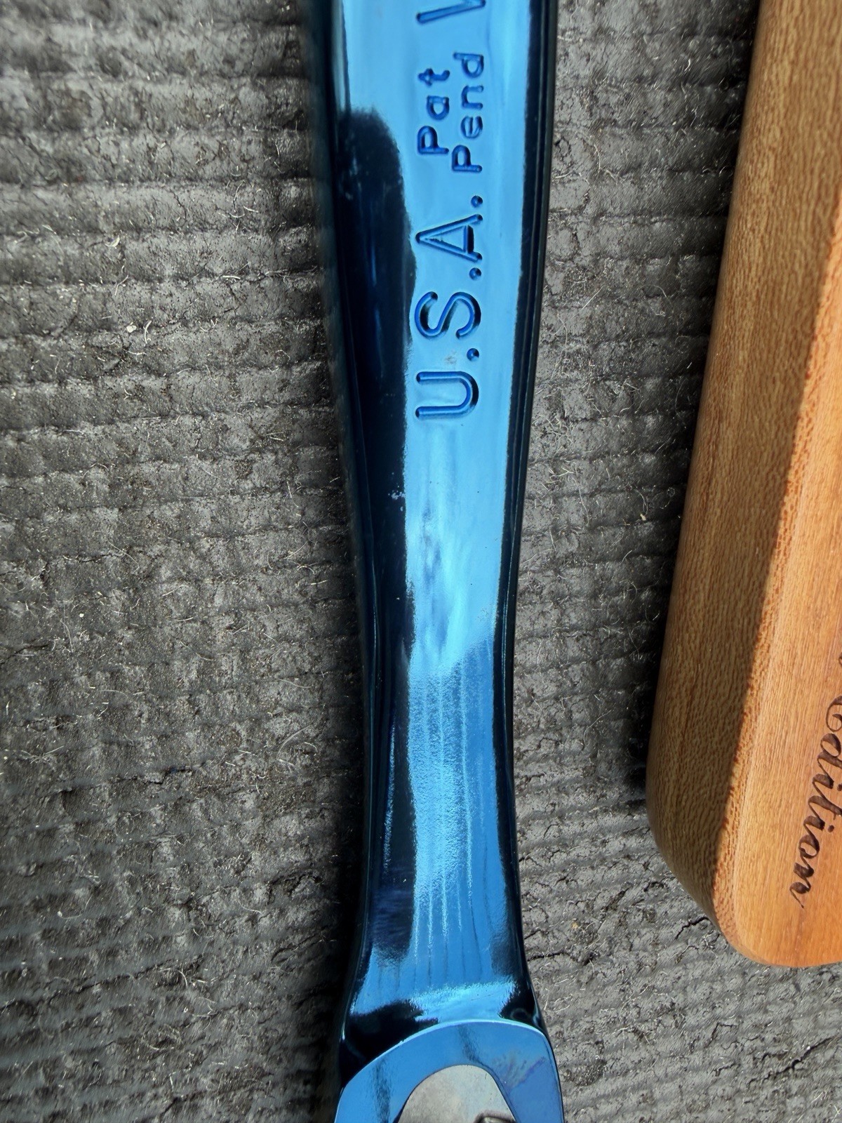 Sears Craftsman USA Nos Rare Blue Titanium Thin Profile Ratchet W Box 44995 3/8”
