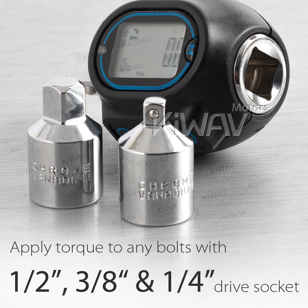 VAWiK Digital Torque Rachet Adapter 1/2″ 3/8″ 1/4″ drive socket with case