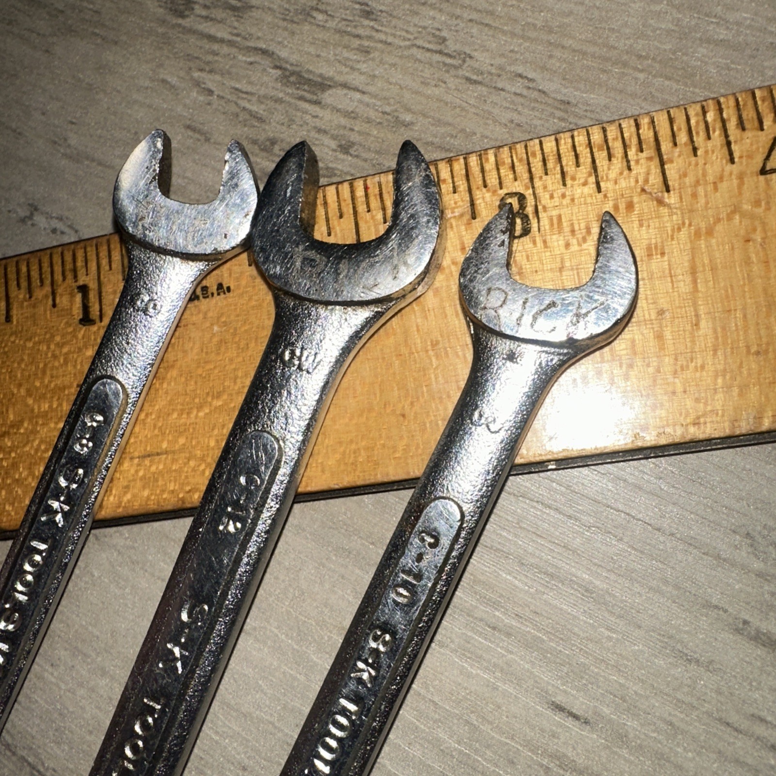 S-K Tools 3 Piece C-9, C-10, C-12, Combination Wrenches Used.