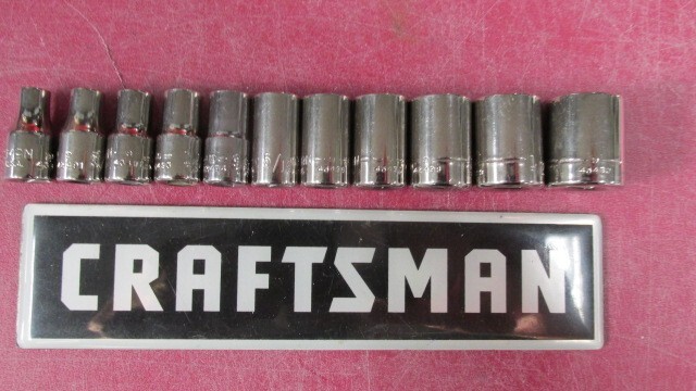 CRAFTSMAN USA 1/4″ DRIVE 6 POINT SHALLOW SOCKET SET 5/32″ to 9/16″ ~ 11 PC. SET