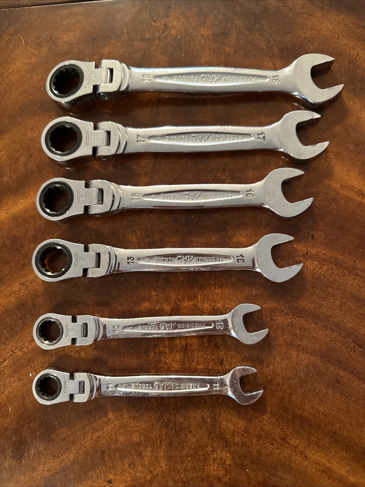 Mac Ratcheting Metric Wrenches MM407 6 Pieces 11 12 15 16 17 18