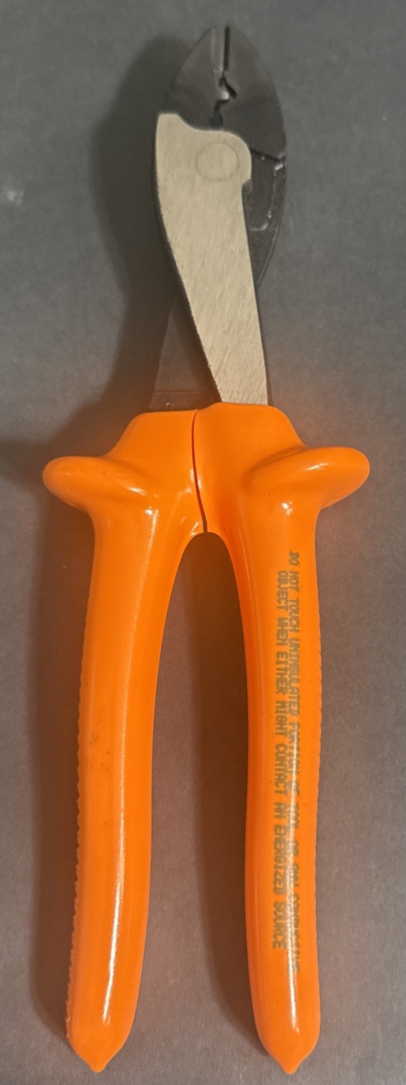 1995 VINTAGE KLEIN TOOLS 1055-INS CRIMPING CUTTING 1000V PLIERS LINEMAN USA NOS