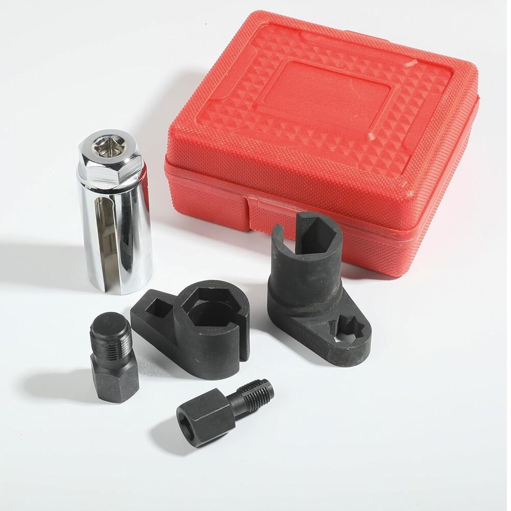 O2 Oxygen Sensor Socket Thread Chaser Set 5PCS O2 Sensor Wrench Removal Tool Kit