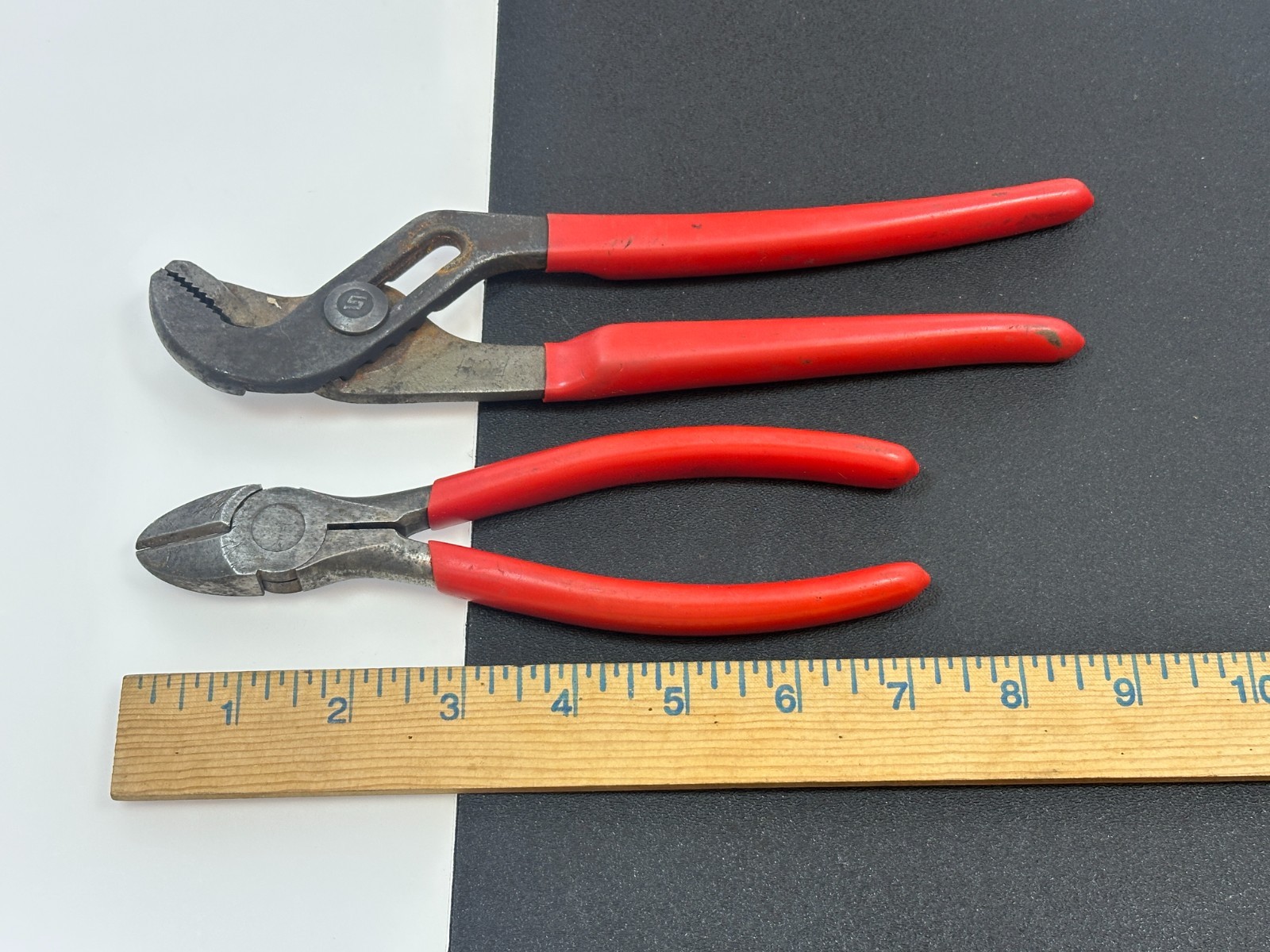 🇺🇸 Snap-On Tools USA 2pc Pliers Set Lot 91CP Slip-Joint 87ACP Diagonal Cutter
