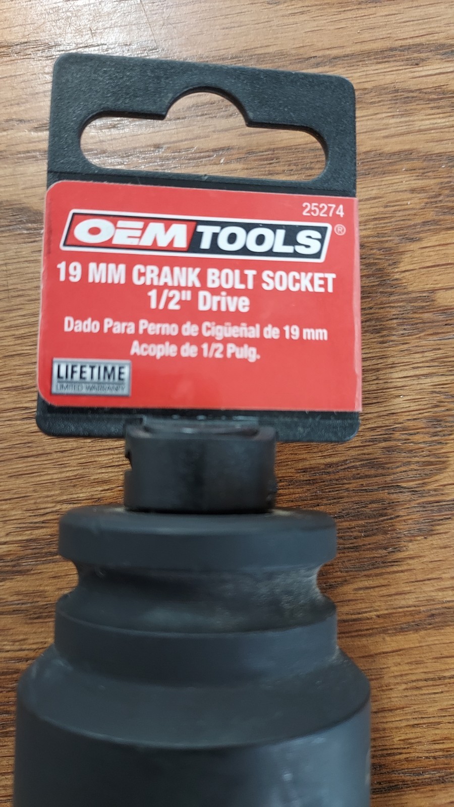 19mm Crank Bolt Crankshaft Socket – 1/2 Square Drive for Honda & Toyota Vehicles