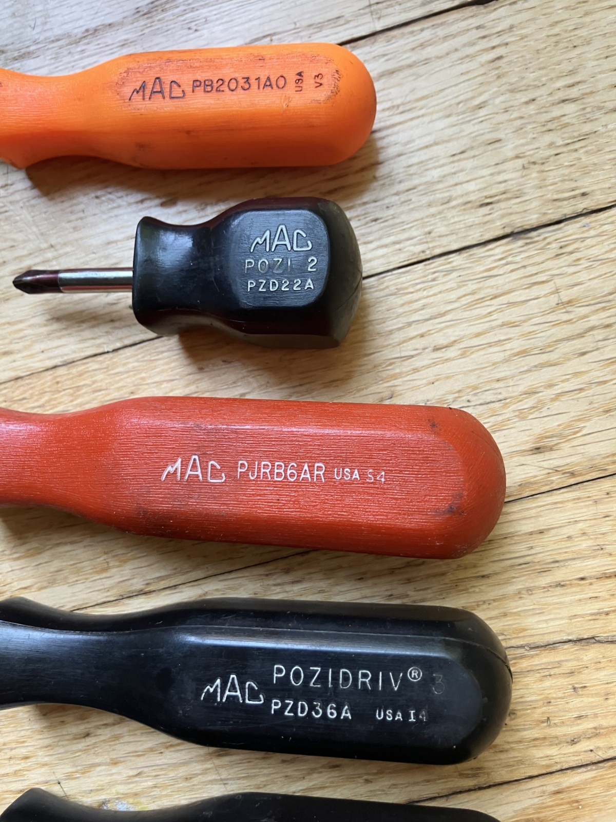 MAC Tools Screwdriver Lot of 6 (Made in USA)