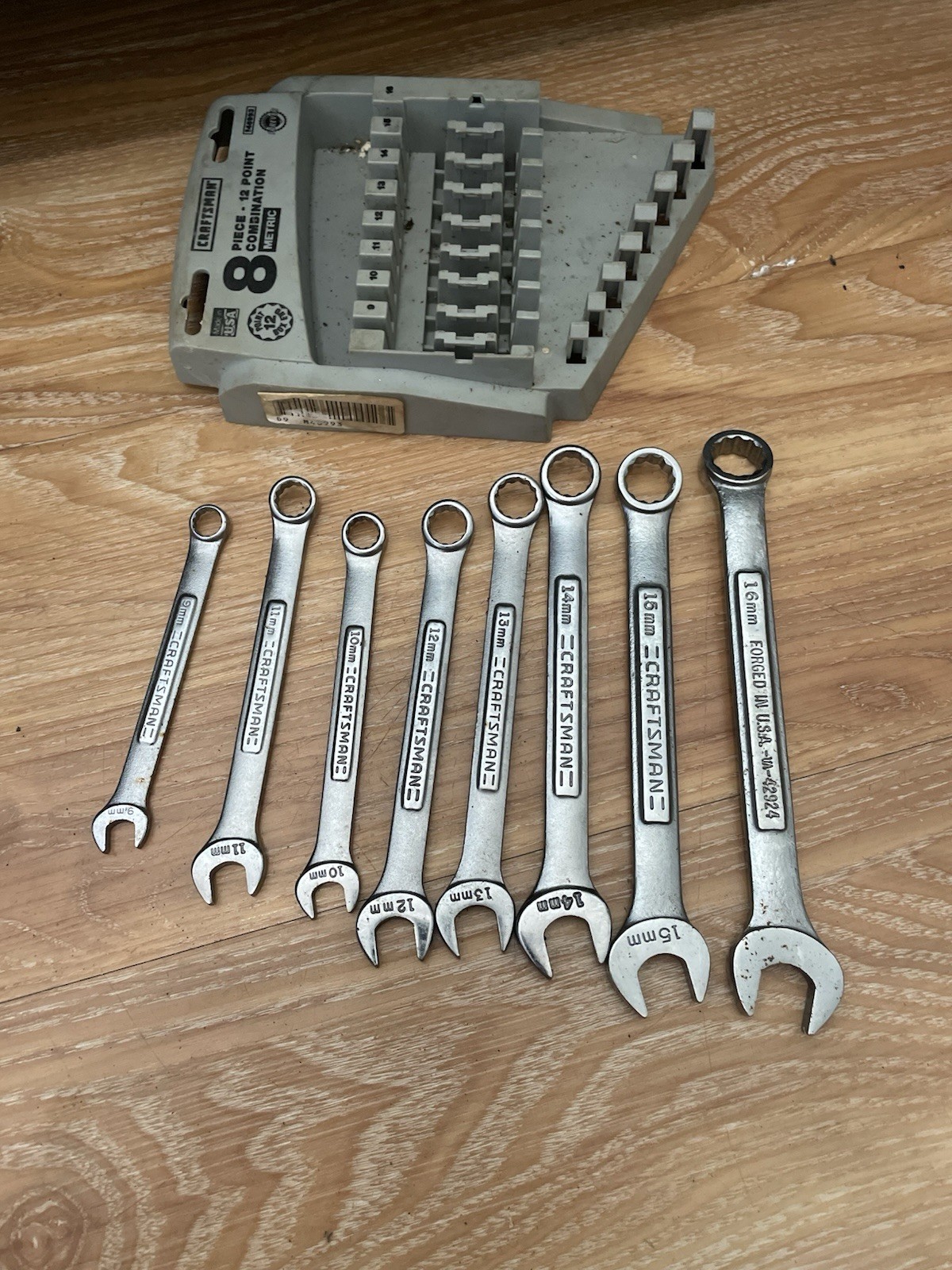 Craftsman 8 Piece 12 Point Combination Metric Box End Wrench Set Free Shipping