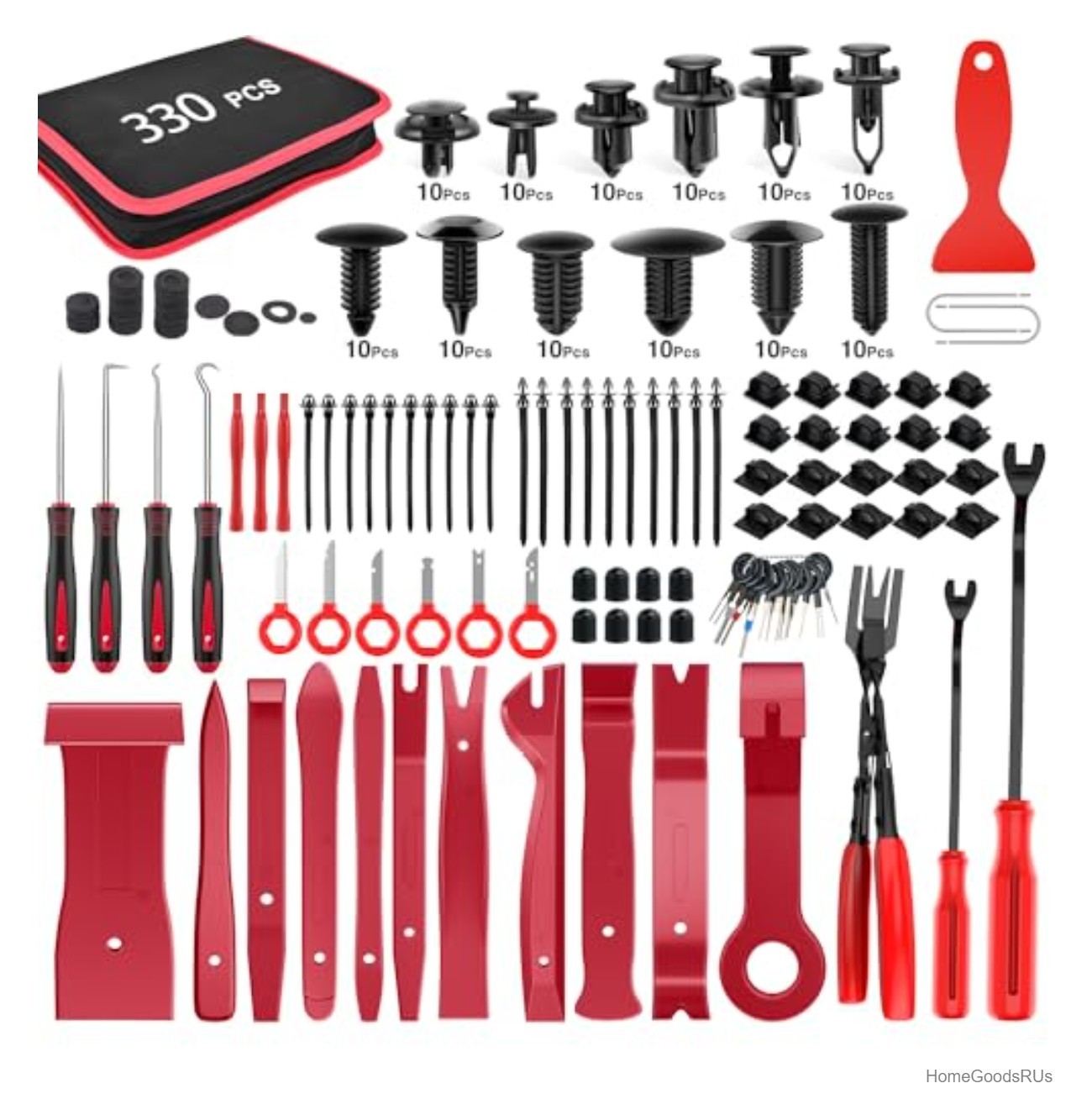 Trim Removal Tool Kit 330 Pcs Auto Clip Pliers Push Pin Bumper Retainer