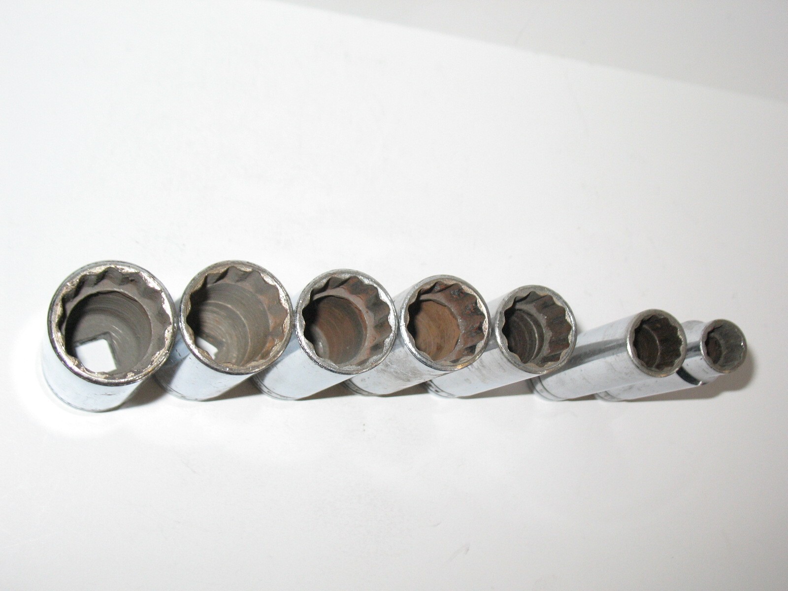 Snap-On SAE 1/2″ Drive 12 Pt 1-1/16″ 1″ 15/16 7/8 13/16 5/8 1/2 Deep Sockets