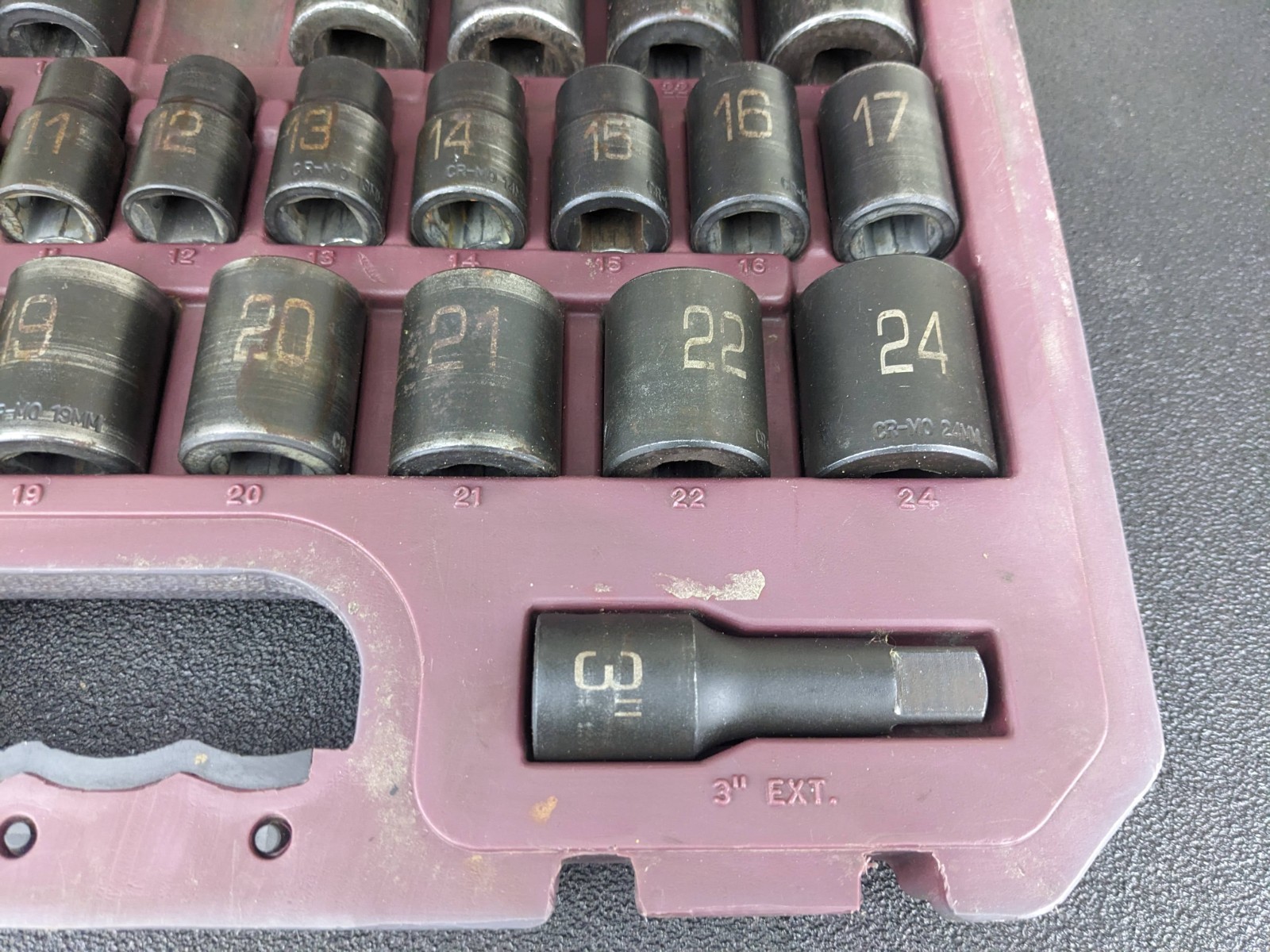 #bo053 MATCO SCPM306V 1/2″ METRIC 6-PT ADV SHALLOW & DEEP IMPACT SOCKET SET