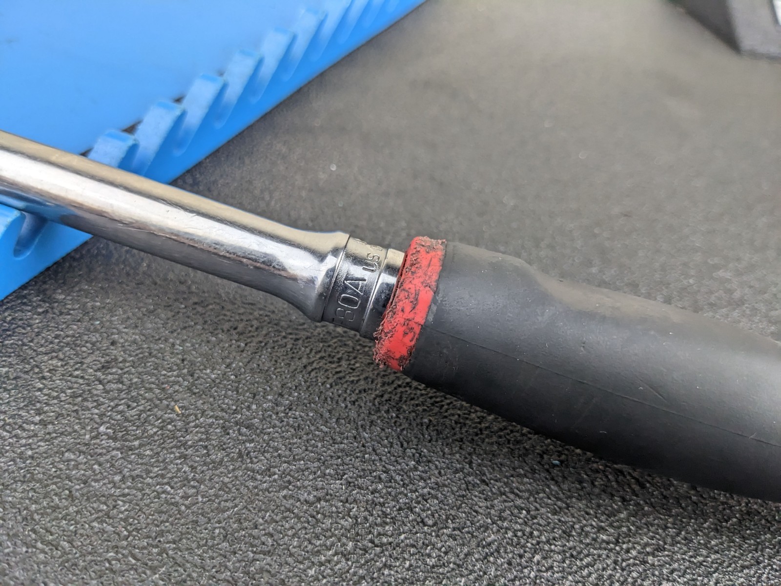 #bo147 Snap On Tools FHLF80A 3/8″ Flex Head RED Soft Grip Long Dual 80 Ratchet