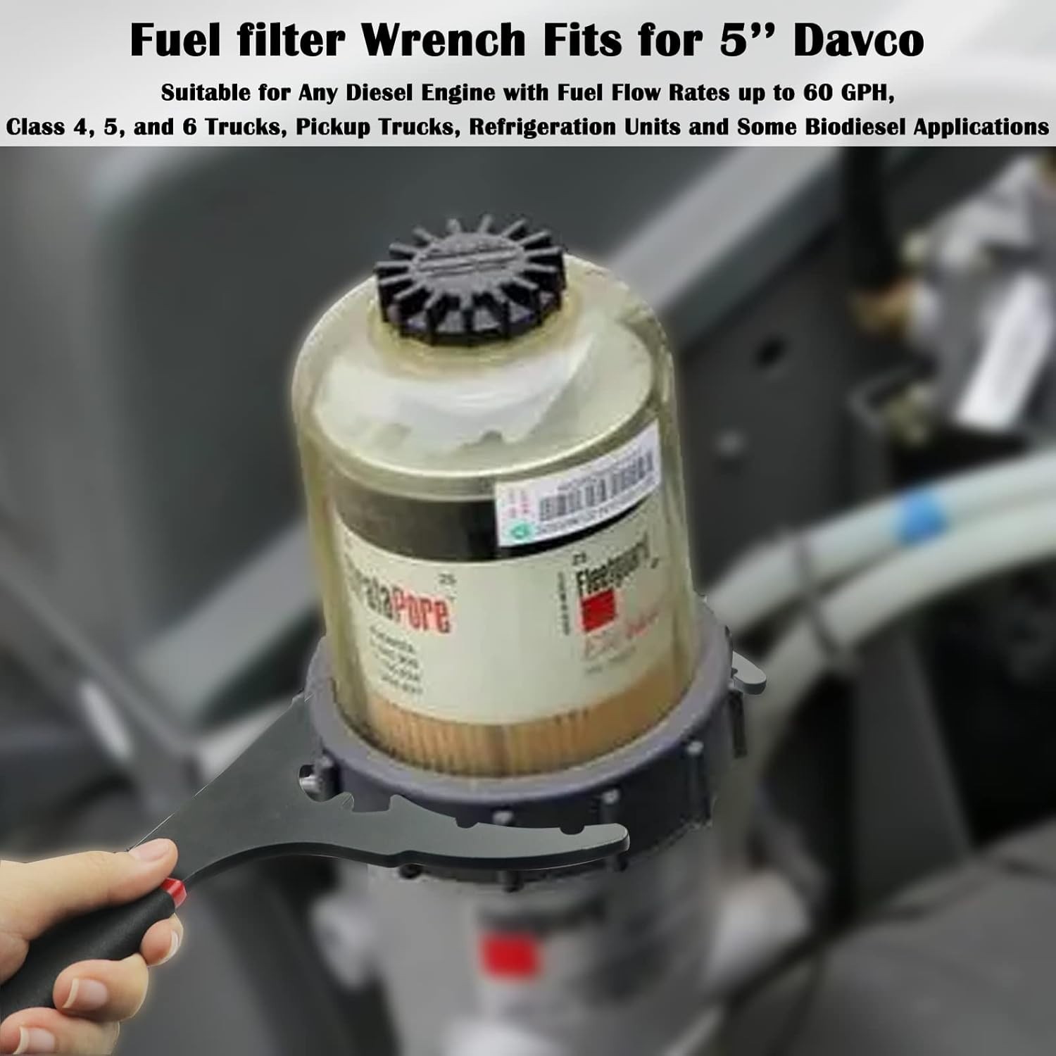 Heavy-Duty Fuel Filter Wrench with Non-Slip Grip – Fits Various Diesel Engines