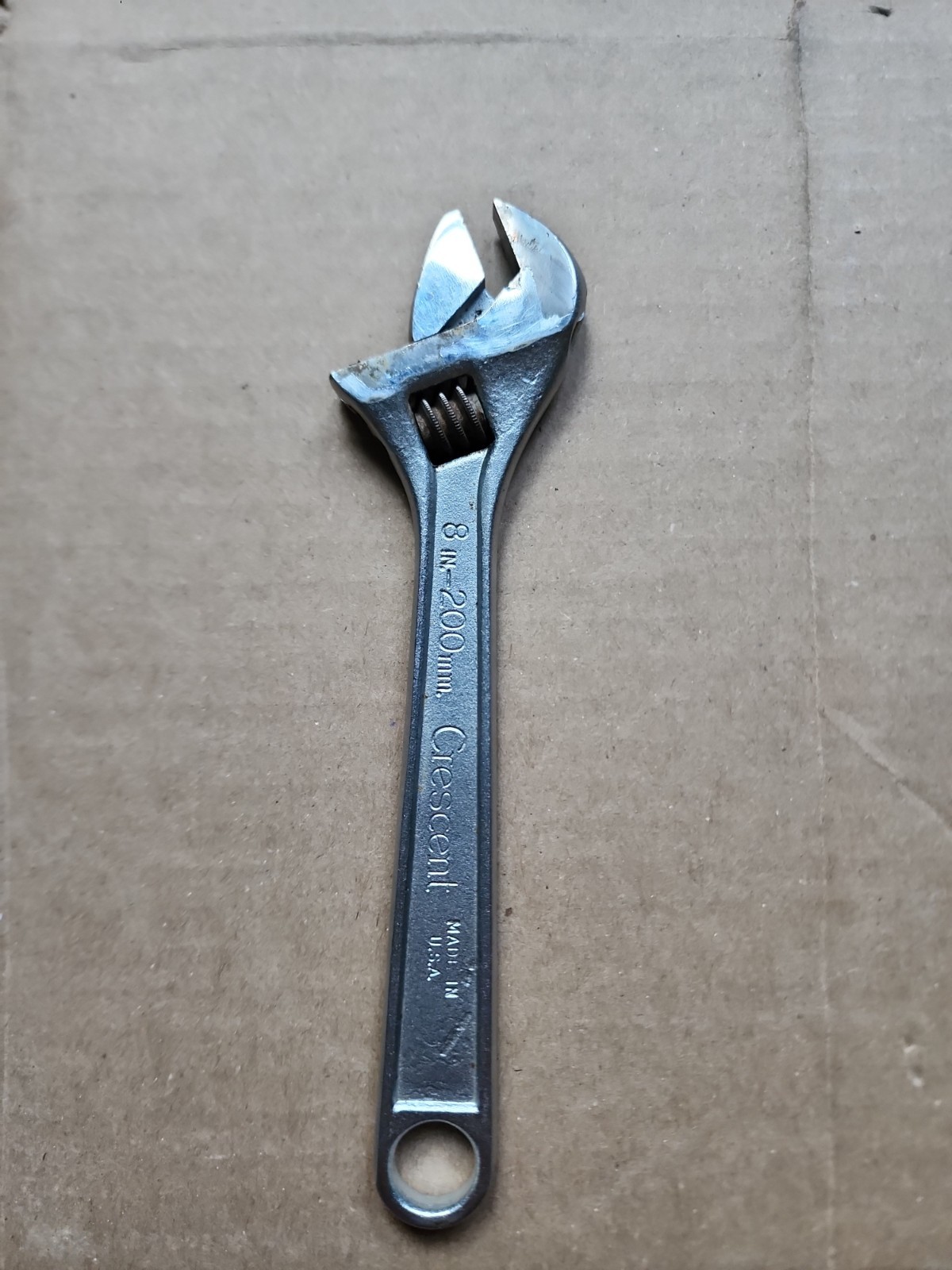 8in.- 200mm. Cresent Adjustable Wrench Made In U.S.A