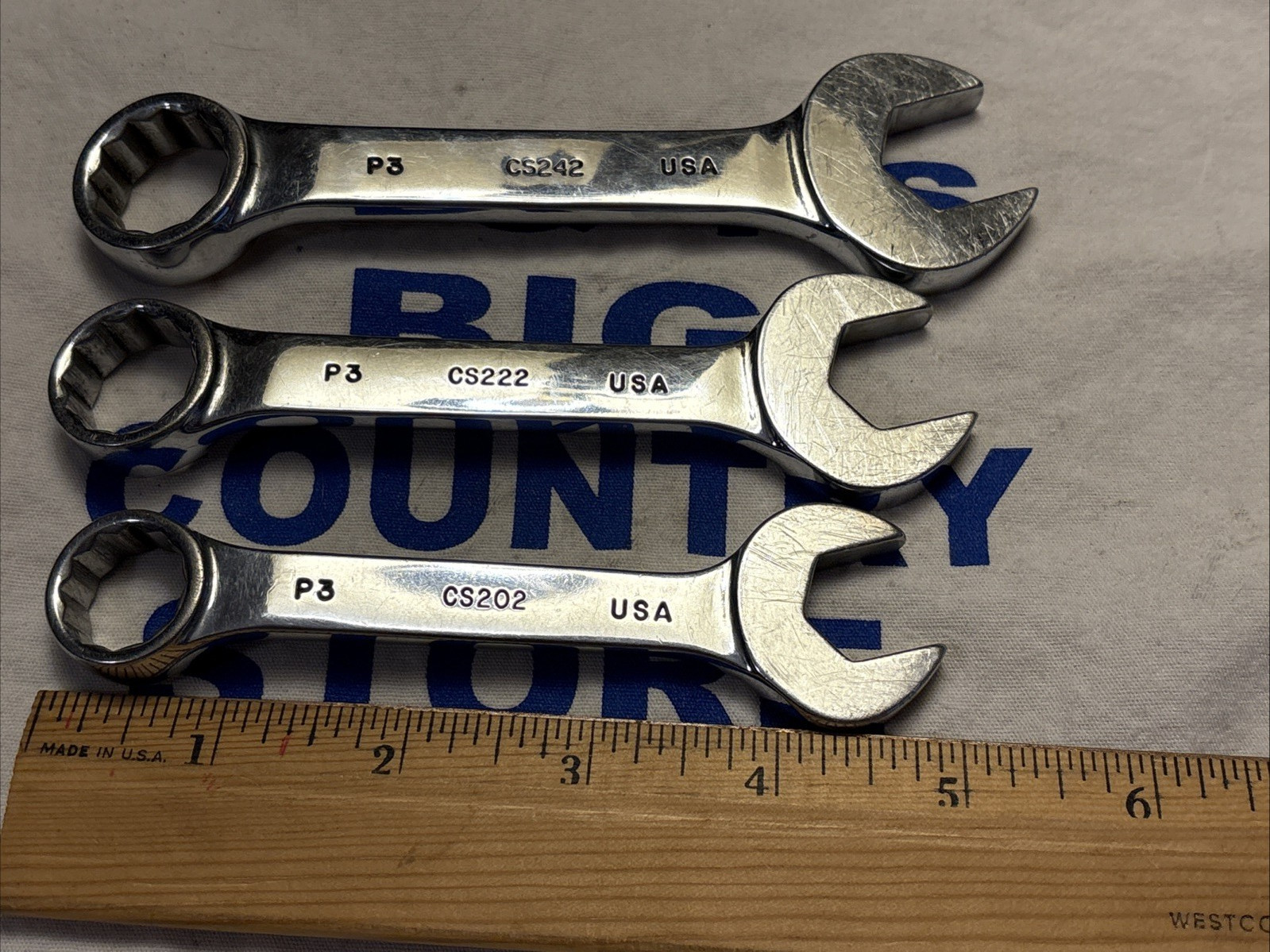 Mac Tools 12pt SAE Stubby Chrome Combination Wrench Set CS220, CS222, CS242