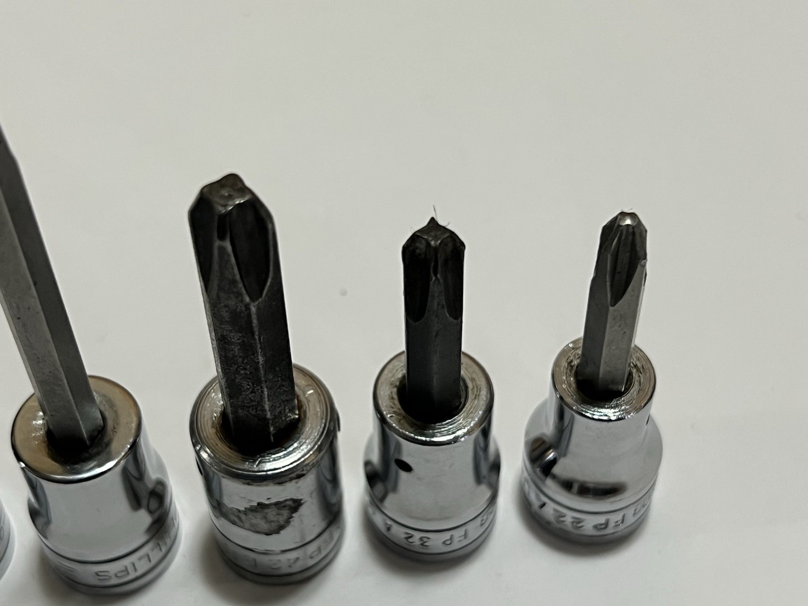 Snap On 3/8 Drive Drag Link Flat Tip and Phillips Socket Driver Set 9 pc USA