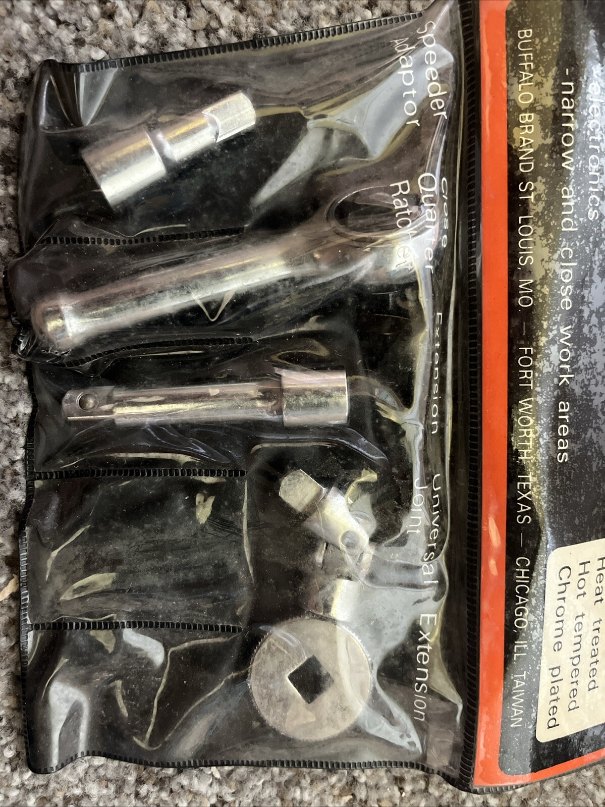 VINTAGE BUFFALO 3/8″ DRIVE STUBBY RATCHET Set – Close Quarter Set Taiwan
