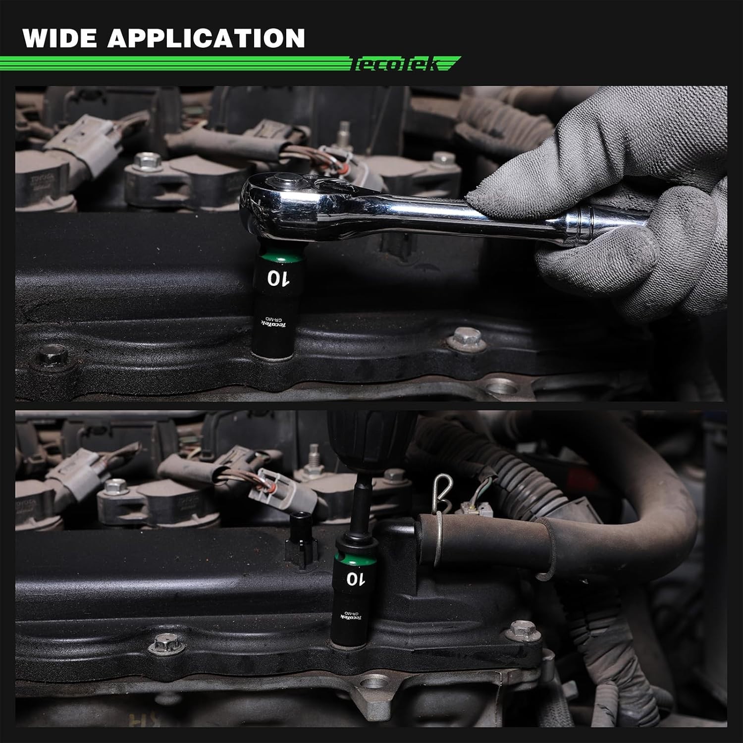 12-Point Impact Socket Set 7-19mm 3/8in Drive Chrome Molybdenum Steel