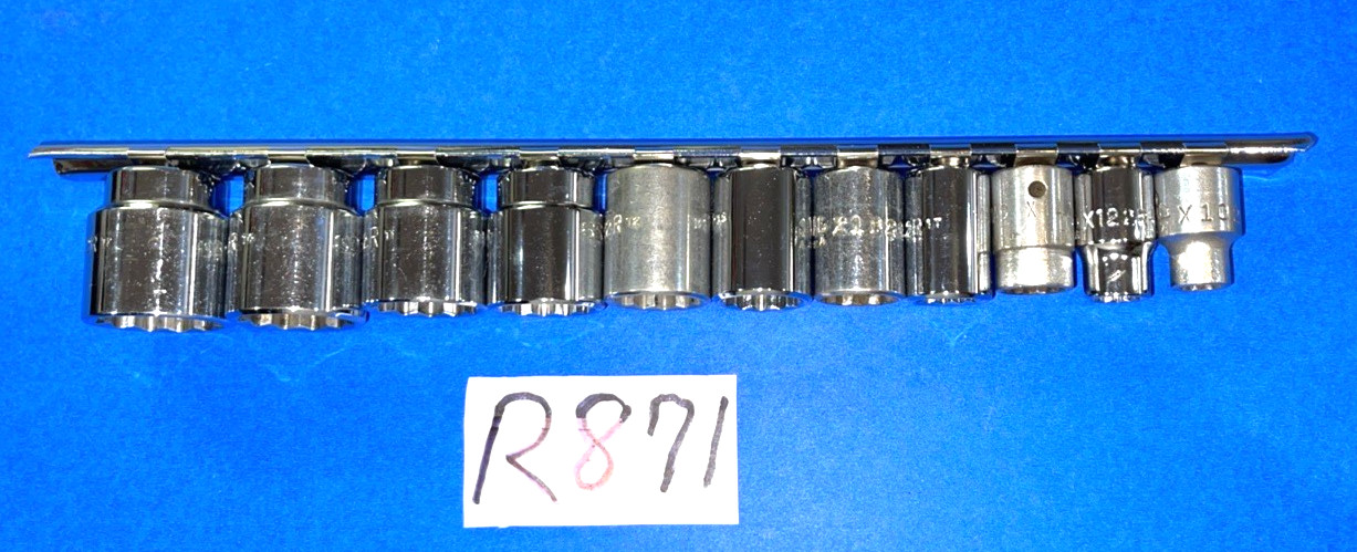 MAC TOOLS 11 PIECE 3/8 DRIVE SAE. SHORT CHROME SOCKET SET 12 POINT 5/16 – 15/16