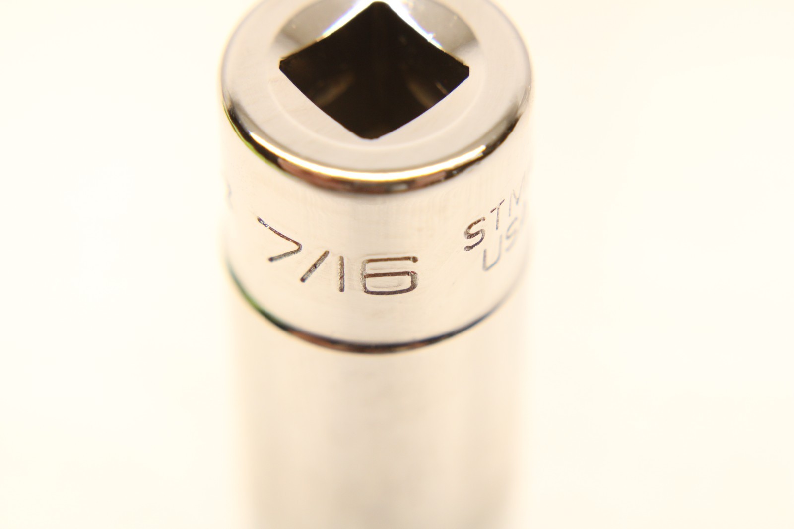 Snap-on Tools USA NEW 1/4″ Drive 6-POINT SAE 7/16” DEEP Chrome Socket STM14