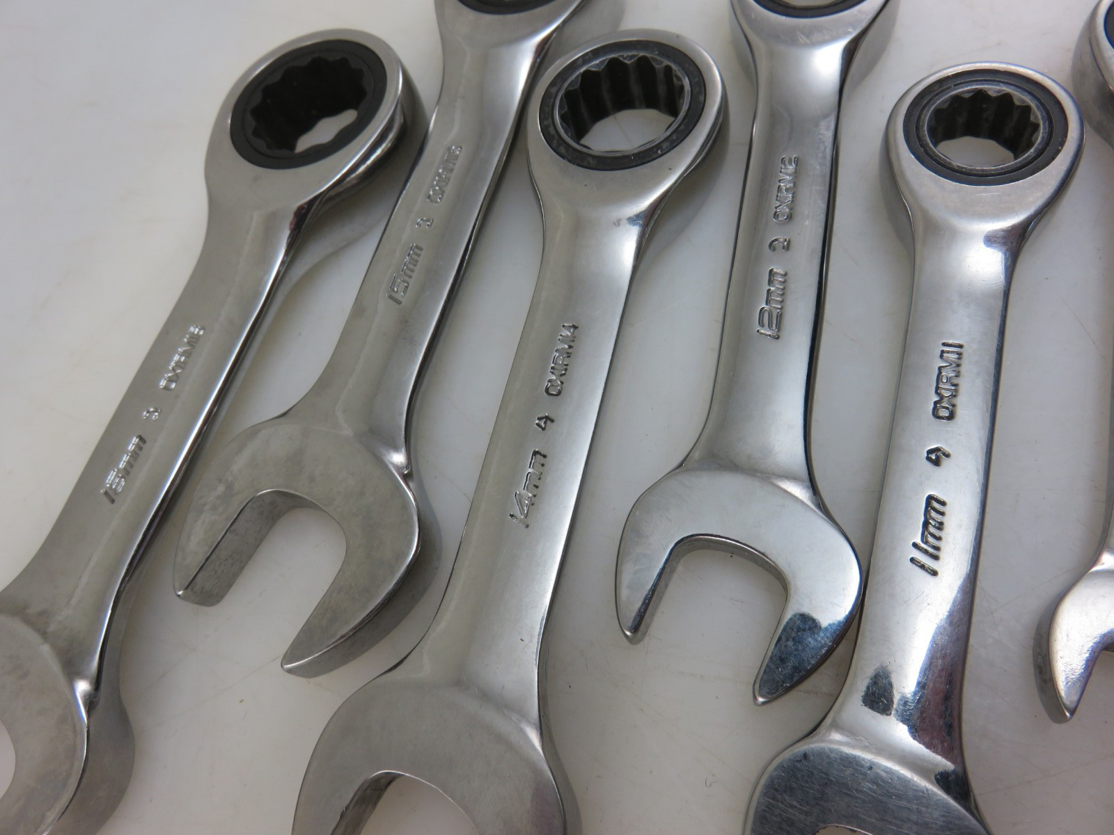 Snap-On METRIC OXIRM Stubby Ratcheting Combination Wrench 7pc Set