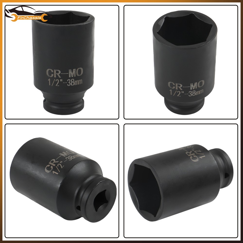 29mm-38mm 9Pcs Drive Metric Axle Hub Nut Socket Deep Impact Socket Set