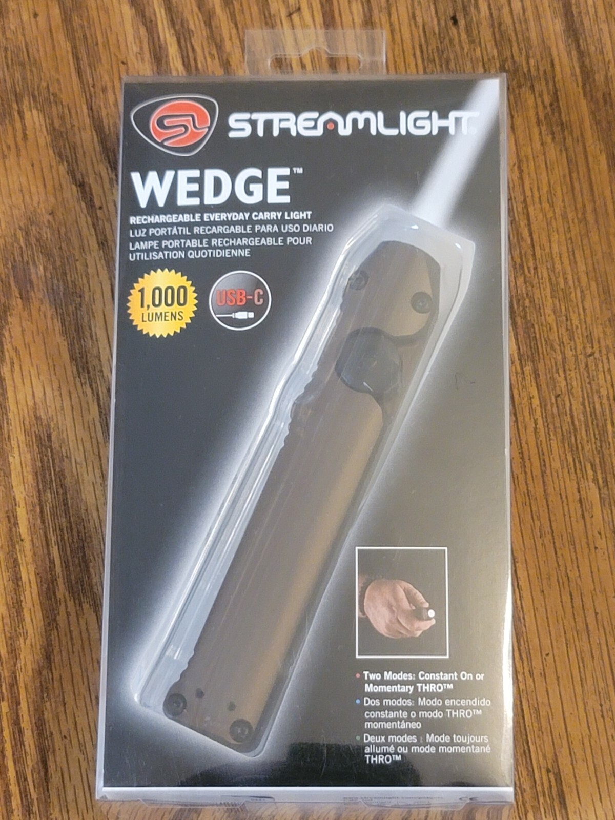 New Streamlight Rechargeable «Wedge» Pocket Light, 1,000 Lumens, Coyote #88811