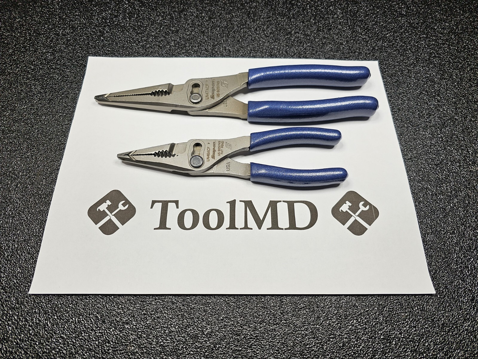 Snap-on Tools USA NEW 2pc POWER BLUE 7″ & 9″ Long Nose Slip Joint Pliers LN46ACF