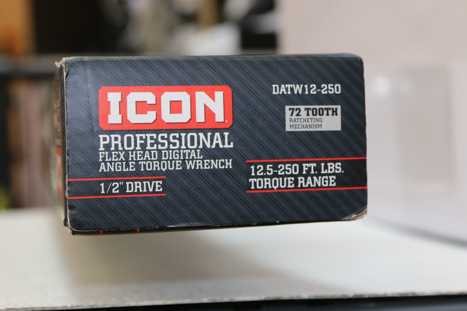 Icon 1/2″ Drive 50-250 Ft LBS Digital Flex Head Torque Wrench DATW12-250 w/ Case