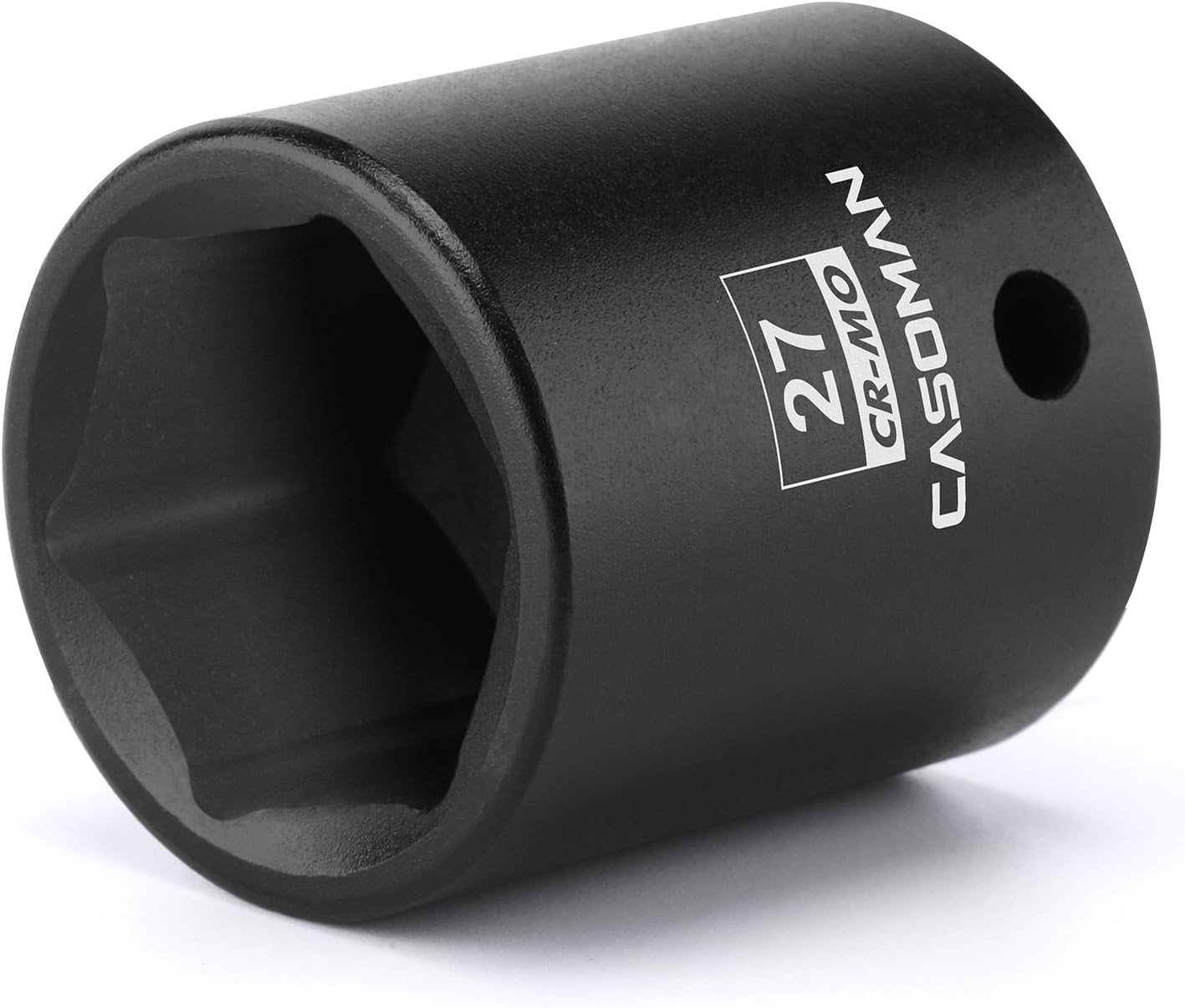 Durable 27mm 6-Point Impact Socket, 1/2 Inch Drive, Corrosion-Resistant Finish
