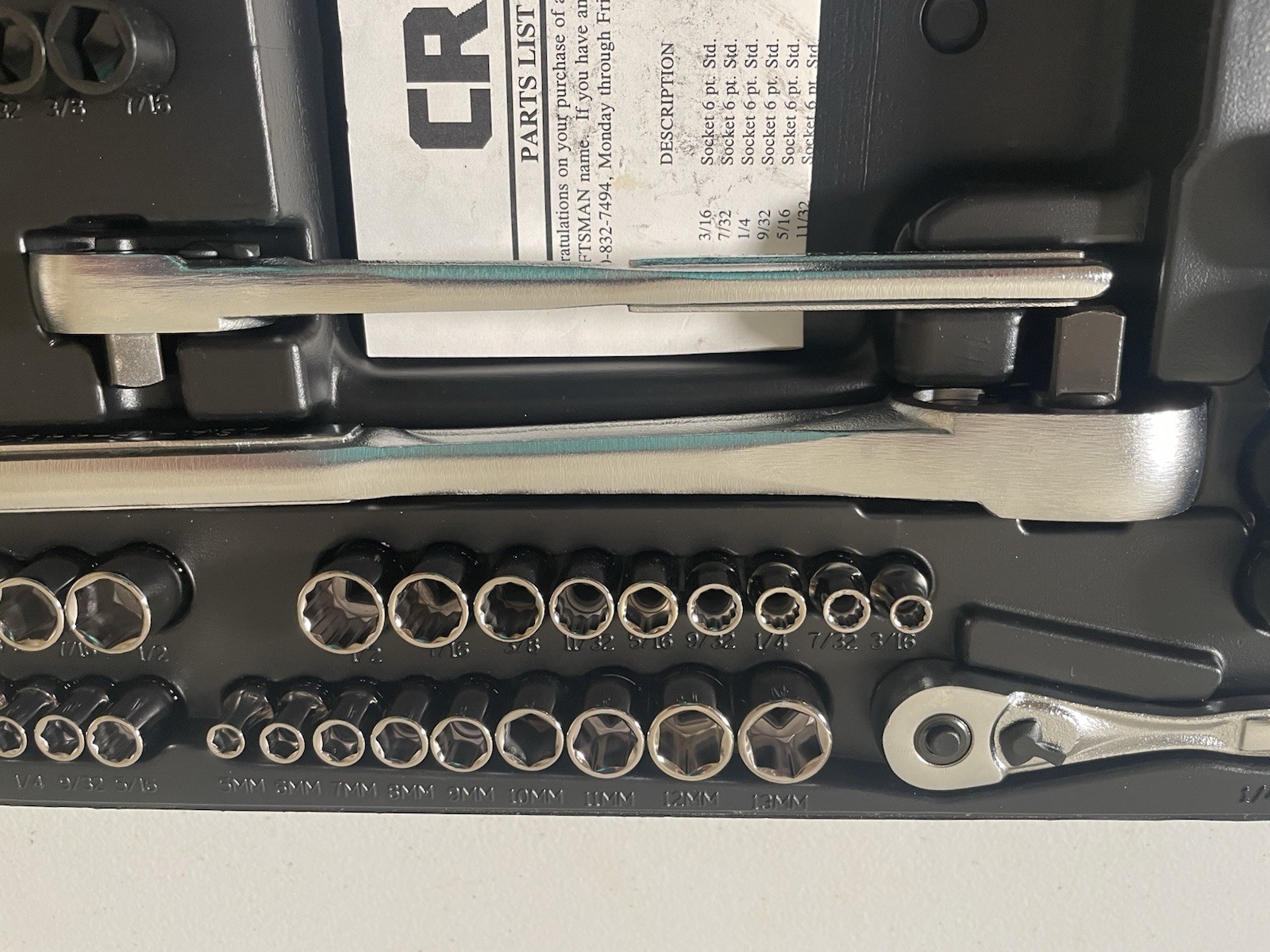 New Sears Craftsman USA Nos 76pc Mechanics Tool Set Socket Ratchet 33576