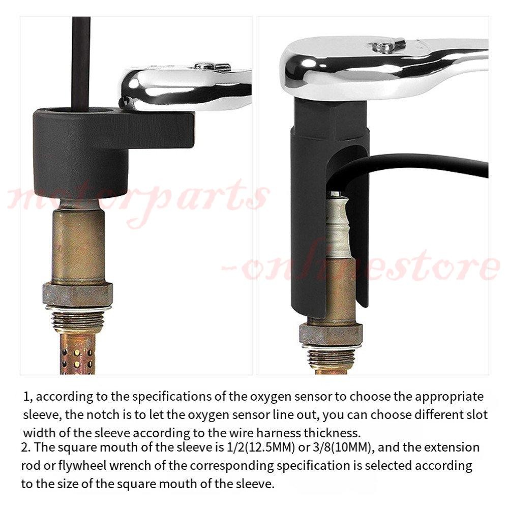 5/10Pcs O2 Oxygen Sensor Socket Wrench 3/8″ 1/2″ 22mm Auto Repair Installer Tool