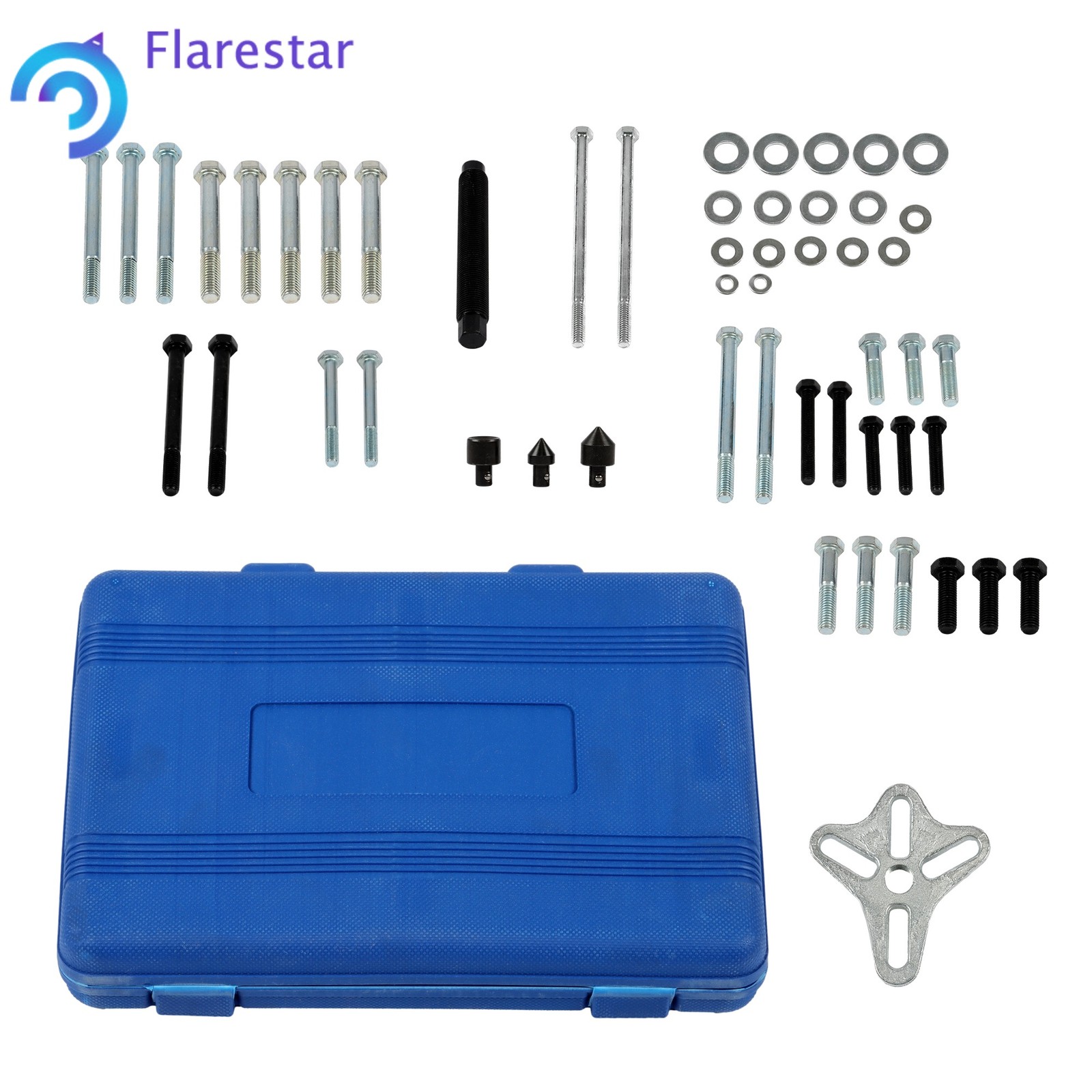 46pcs Harmonic Balancer Puller Set Steering Wheel Flywheel Crankshaft Pulley