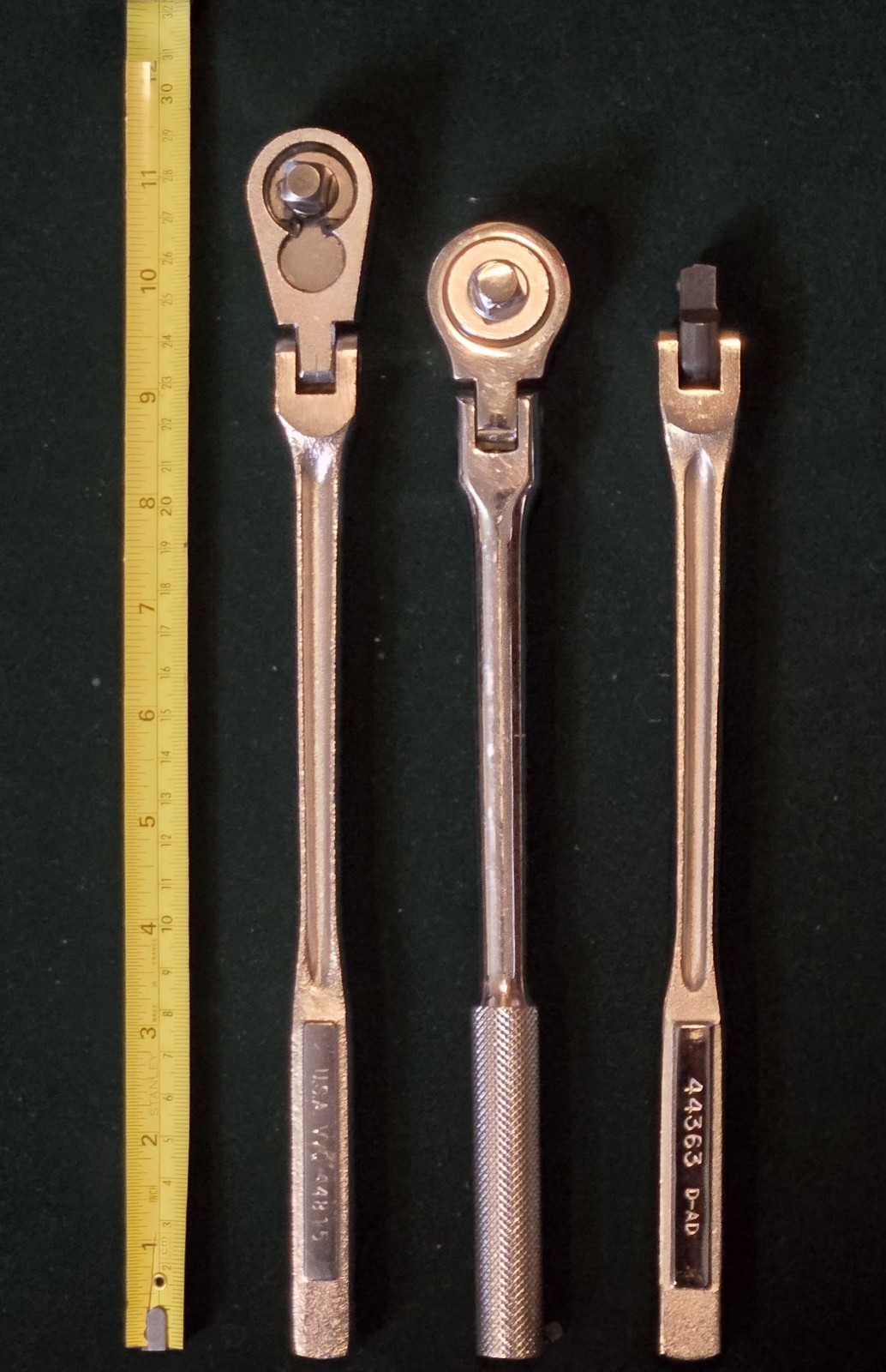(1) USA Flex Head Ratchet Craftsman 44815 VVQ, 44363 D-AD & King Tony 3734-10