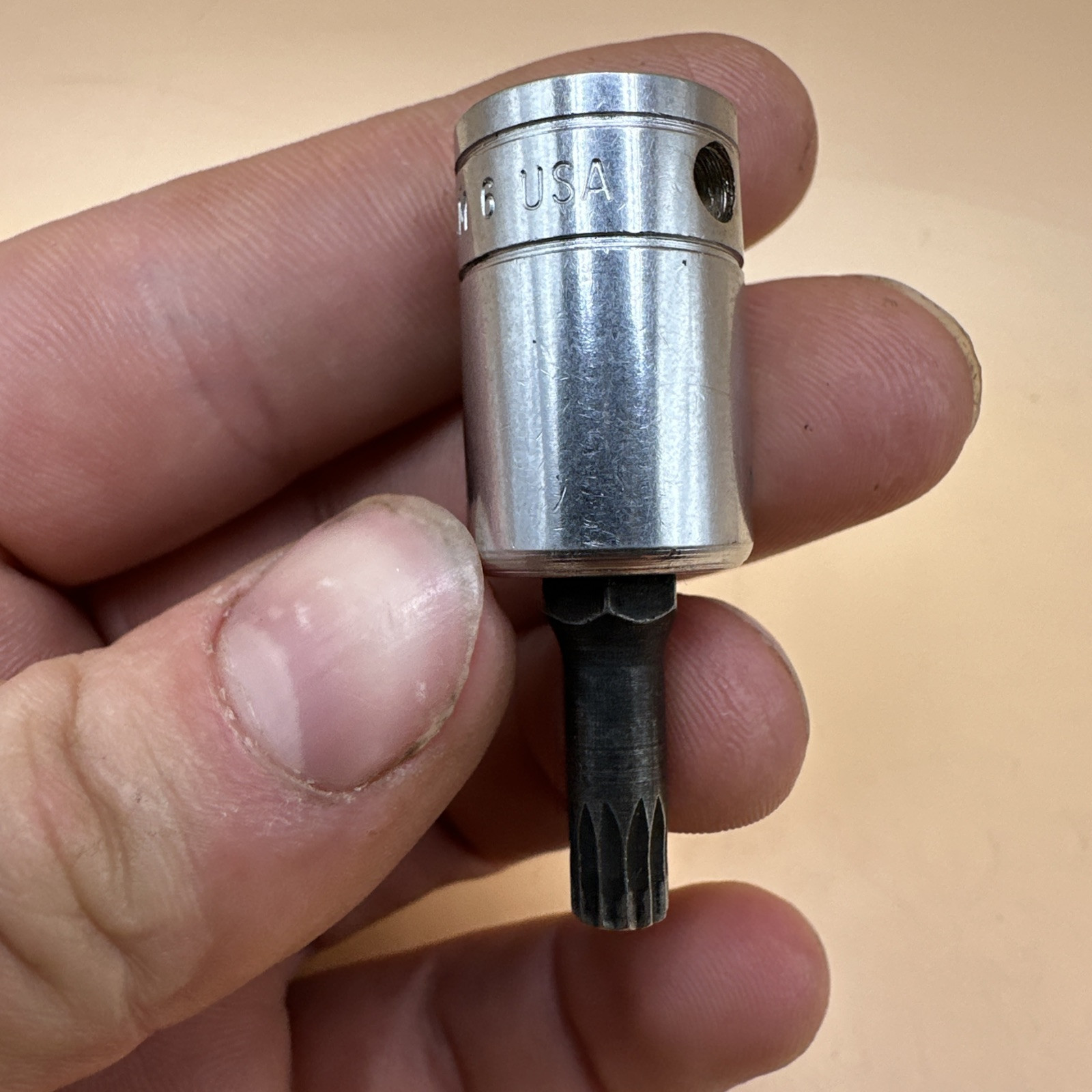 Vintage Snap-on FTSM6 3/8 Drive 6mm Metric Triple Square Socket