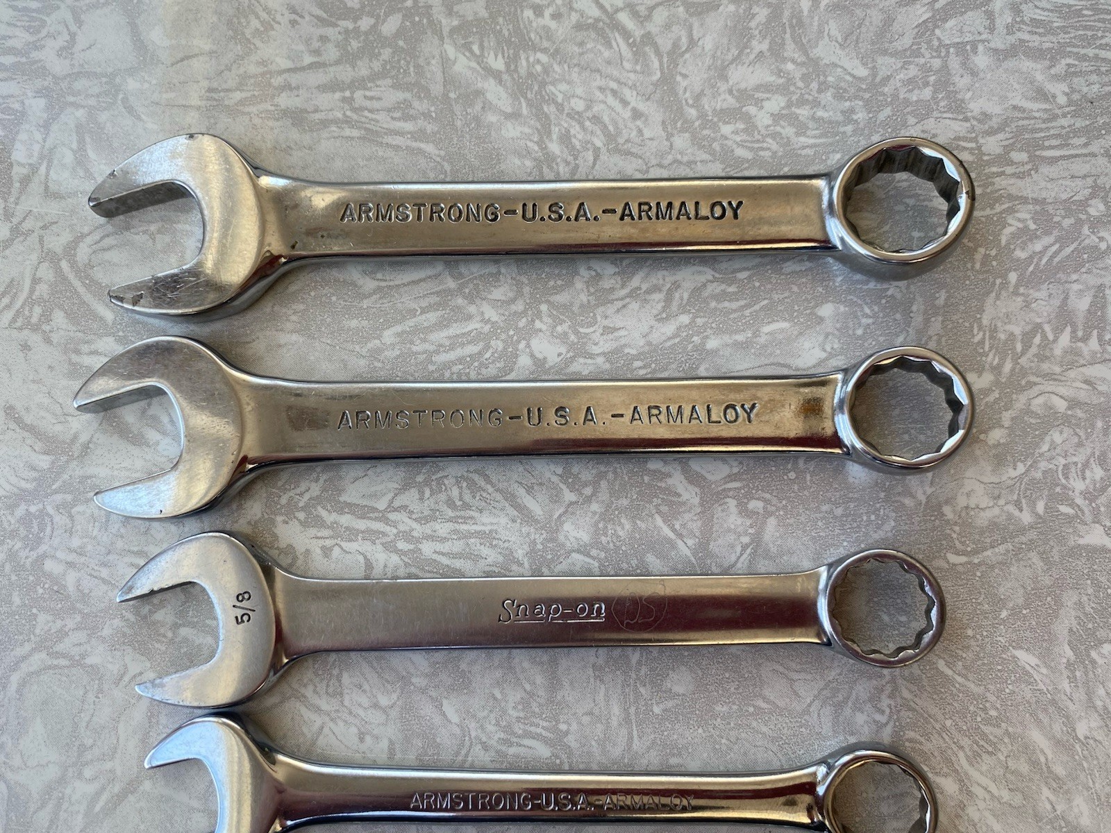 Armstrong 7-piece SAE Short Combination Wrench Set Armaloy 25 – USA